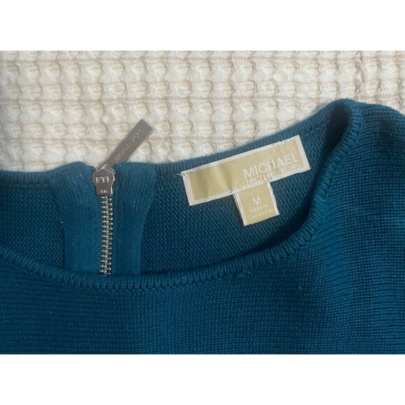 Michael Kors Teal Tunic-length Sweater, Size Medium - Picture 6 of 9